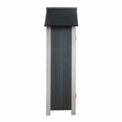 Armario Multiusos para Jardín Gardiun Kylie Gray 54x77x179 cm en Madera con Puerta Abatible y Cubierta Asfáltica – Almacenamiento Exterior Resistente y Estilo Moderno