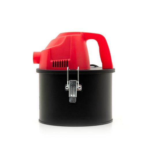 Aspirapolvere per cenere, 20 x 24 x 24 cm, in metallo e plastica nero e rosso | Collezione Adriano