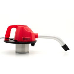 Aspirapolvere per cenere, 20 x 24 x 24 cm, in metallo e plastica nero e rosso | Collezione Adriano