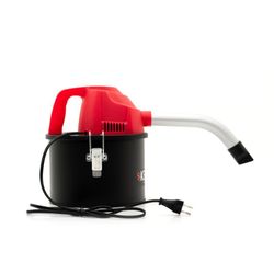 Aspirapolvere per cenere, 20 x 24 x 24 cm, in metallo e plastica nero e rosso | Collezione Adriano