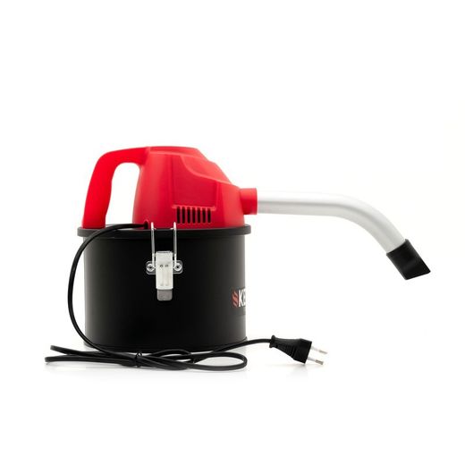 Aspirapolvere per cenere, 20 x 24 x 24 cm, in metallo e plastica nero e rosso | Collezione Adriano
