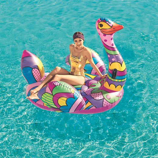 Flotteur gonflable Autruche Bestway Pop Art 190x166 cm