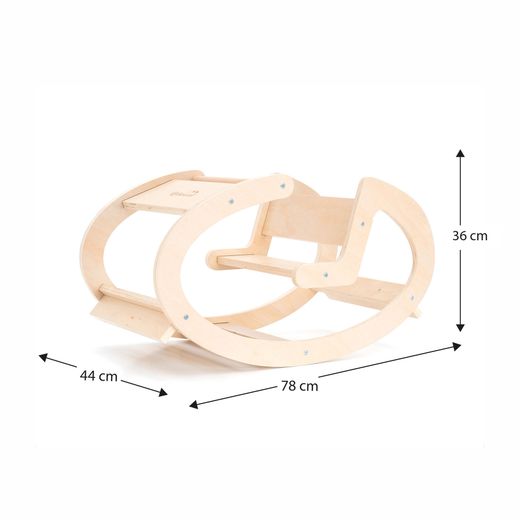 Balancín Montessori Pikler Robincool Madera Ecológica 78x44x46 cm
