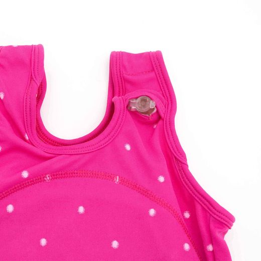 Bañador infantil de aprendizaje rosa, 2-3 años, con cámaras hinchables y UPF 50+