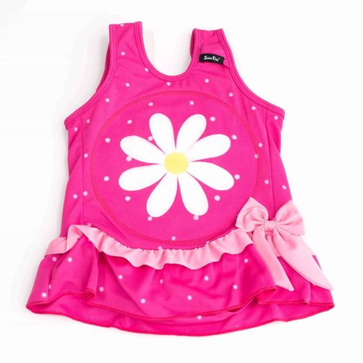 Bañador Infantil de Aprendizaje Rosa con Cámaras Hinchables para 3-4 Años