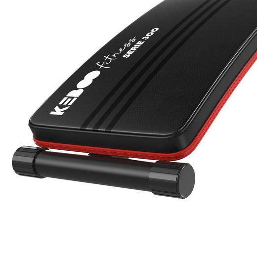 Banco de abdominales, 145 x 47 x 70 cm, de acero, pvc y espuma en negro | Colección Serie 300