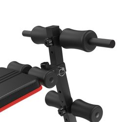 Banco de abdominales, 145 x 47 x 70 cm, de acero, pvc y espuma en negro | Colección Serie 300