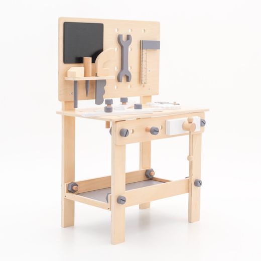 Banco de herramientas Montessori Robincool con accesorios, madera ecológica, +3 años