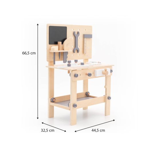 Banco de herramientas Montessori Robincool con accesorios, madera ecológica, +3 años