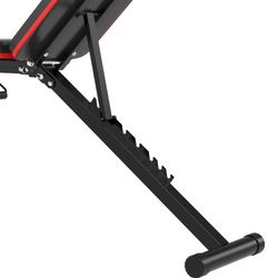 Banco de musculación, 129,5 x 45 x 118 cm, de acero, pvc y espuma en negro | Colección Serie 500