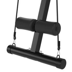 Banco de musculación, 129,5 x 45 x 118 cm, de acero, pvc y espuma en negro | Colección Serie 500