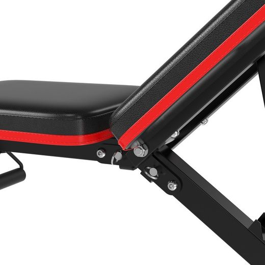 Banco de musculación, 129,5 x 45 x 118 cm, de acero, pvc y espuma en negro | Colección Serie 500