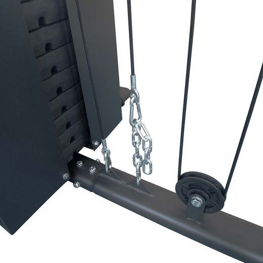 Banco multifunzione per allenamento, 180 x 220 x 227 cm, in acciaio nero | Collezione Serie 900