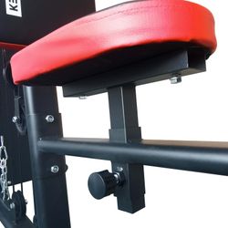 Banco multifunzione per allenamento, 180 x 220 x 227 cm, in acciaio nero | Collezione Serie 900