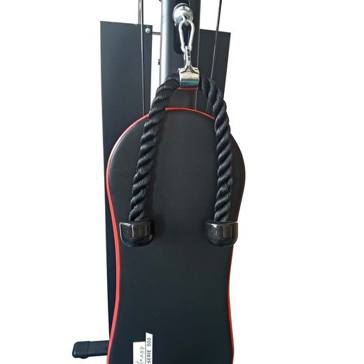 Banco multifunzione per allenamento, 180 x 220 x 227 cm, in acciaio nero | Collezione Serie 900