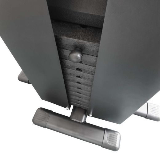 Banco multifunzione per allenamento, 180 x 220 x 227 cm, in acciaio nero | Collezione Serie 900
