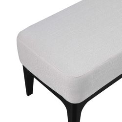 Banco de Pie de Cama Descalzador Tapizado Delft Pärumm Gris Perla 153x46x46 cm