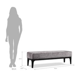 Banco de Pie de Cama Descalzador Tapizado Tromso Pärumm Marrón 153x46x46 cm