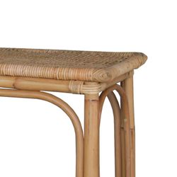 Banco da giardino, 110 x 30 x 45 cm, in rattan, canna e vimini naturale | Collezione Parma