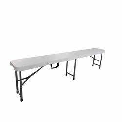 Banco Plegable Portátil de Resina New Koln Gardiun 180x28x43 cm – Mueble Exterior Resistente y Compacto para Jardín y Terraza