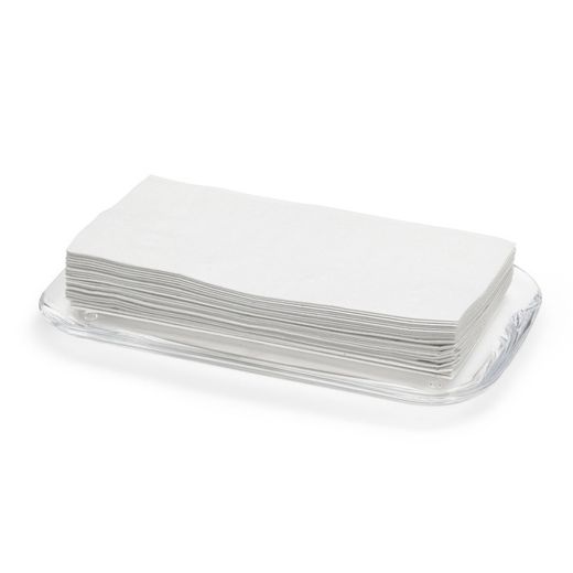 Tablett, 25 x 15 x 2 cm, aus transparentem Acryl | Kollektion Droplet