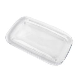 Tablett, 25 x 15 x 2 cm, aus transparentem Acryl | Kollektion Droplet
