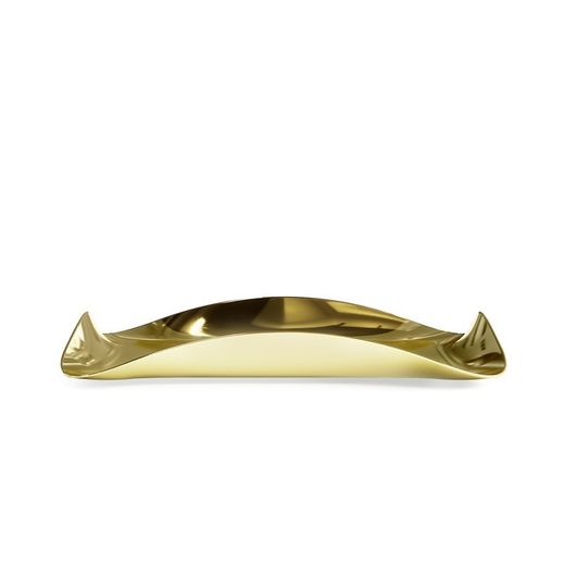 Vassoio, 30 x 23 x 4 cm, in acciaio inox dorato | Collezione Wave