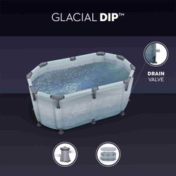 Vasca da ghiaccio Bestway Lazy-Z Spa Glacial Dip 150x90x65 cm per 2 persone con pompa di filtraggio