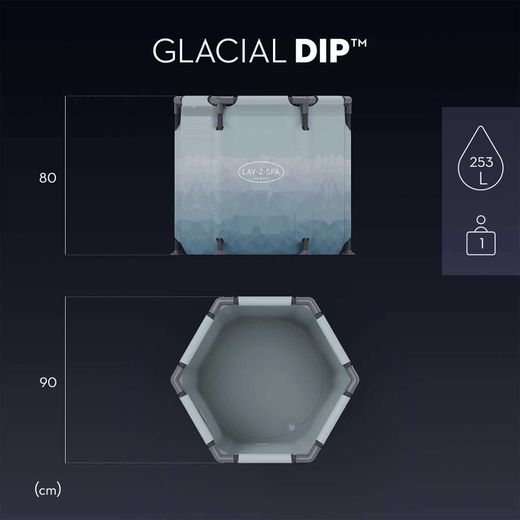 Baignoire de récupération pour bain de glace Bestway Lazy-Z Spa Glacial Dip Ø90 x 80 cm pour 1 personne