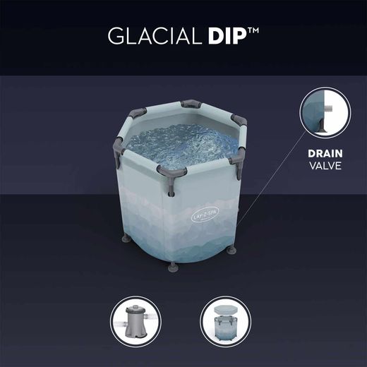 Baignoire de récupération pour bain de glace Bestway Lazy-Z Spa Glacial Dip Ø90 x 80 cm pour 1 personne