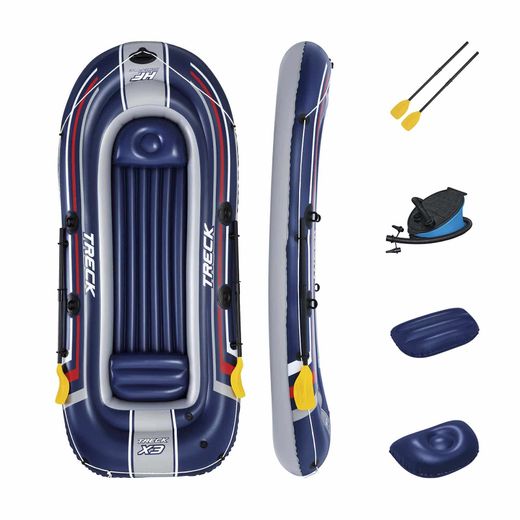 Barco inflável Bestway Hydro-Force Treck X3 307x126x39 cm com 3 câmaras e carga máxima de 270 kg
