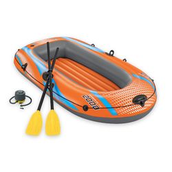 Aufblasbares Ruderboot Bestway Kondor Elite 2000 für 1 Erwachsenen und 1 Kind mit Rudern und Fußpumpe