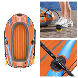 Aufblasbares Ruderboot Bestway Kondor Elite 2000 für 1 Erwachsenen und 1 Kind mit Rudern und Fußpumpe
