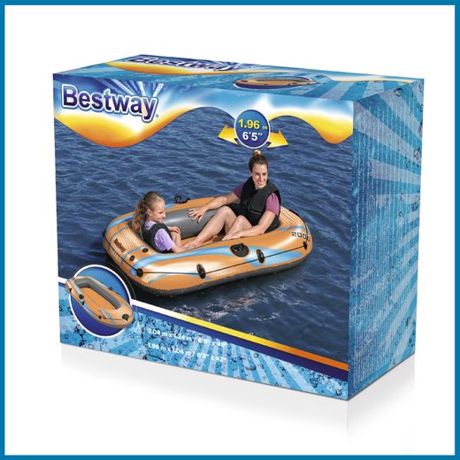 Aufblasbares Boot Bestway Kondor Elite 2000 für 2 Personen mit aufblasbarem Boden