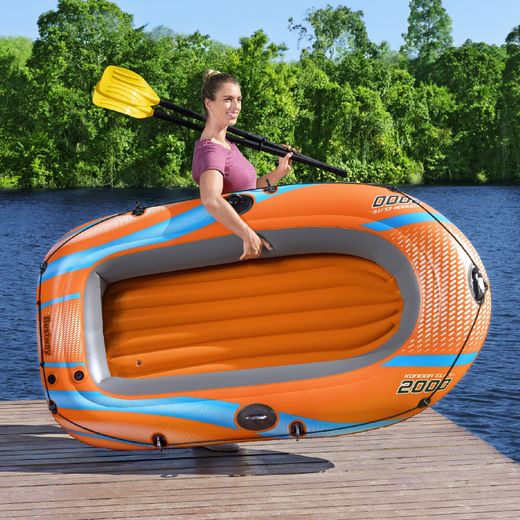 Barco inflável Bestway Kondor Elite Raft 2000 para 2 pessoas com remos e bomba