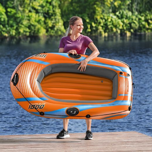 Barco inflável individual Bestway Kondor Elite 1000 com fundo inflável 162x96x20 cm