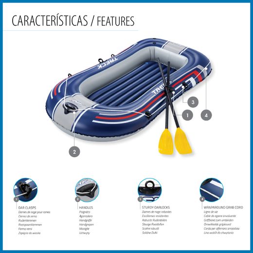 Barco Inflável para 2 Adultos Bestway Hydro Force Treck 228x121x32 cm