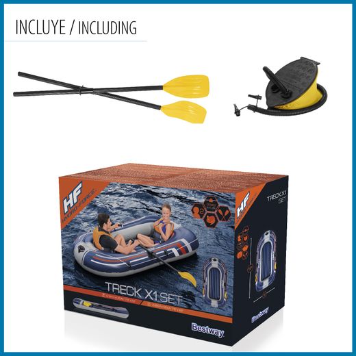 Barco Inflável para 2 Adultos Bestway Hydro Force Treck 228x121x32 cm
