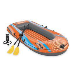Bateau gonflable pour 3 personnes Bestway Kondor Elite Raft 3000 246x122x45 cm avec chambre double