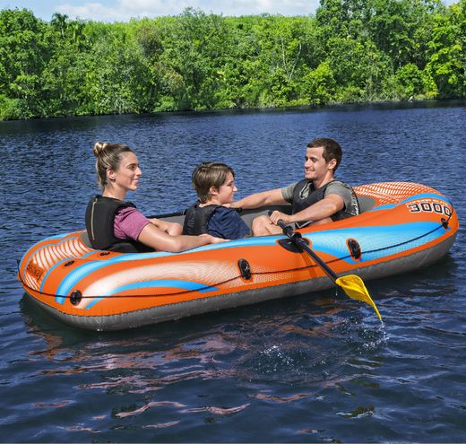 Barco inflável para 3 pessoas Bestway Kondor Elite Raft 3000 246x122x45 cm com câmara dupla
