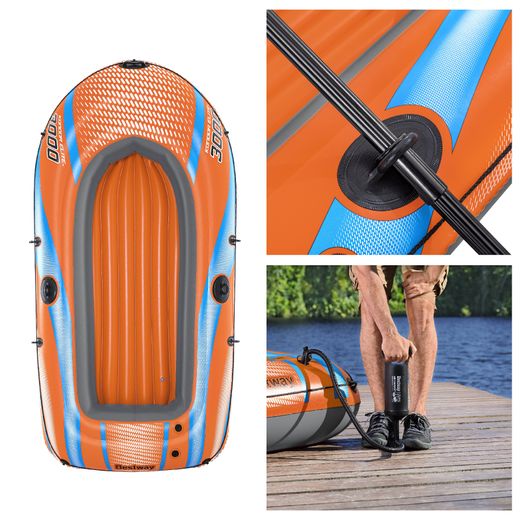 Barco inflável para 3 pessoas Bestway Kondor Elite Raft 3000 246x122x45 cm com câmara dupla