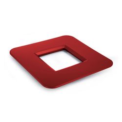 Base de mesa cuadrada roja 80x80 cm Mondum Mediterráneo