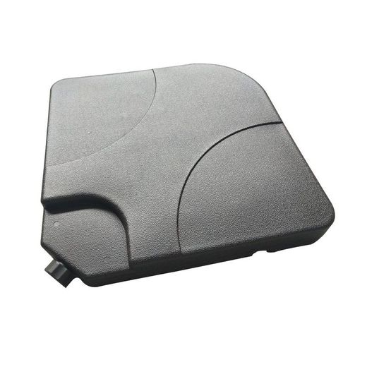 Base per ombrellone riempibile, 50 x 50 x 6 cm, in resina nera | Collezione Summer