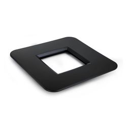 Base cuadrada 80x80 cm para jardinera Mondum Mediterráneo negra