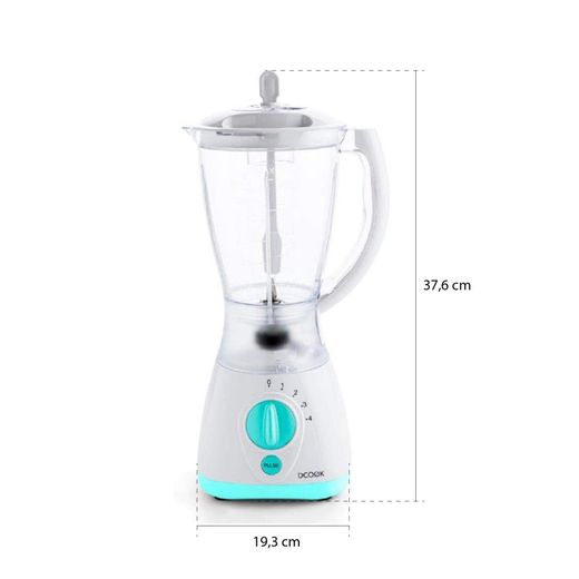 Frullatore a vaso DCook 1,5 L, 550 W, 4 velocità, bianco