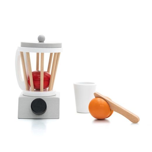 Frullatore per bambini, 14 x 9,5 x 16 cm, in legno di pino grigio | Collezione Smoothie Lab