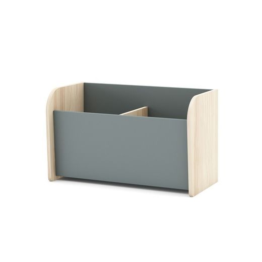 Baule per giocattoli, 70 x 35 x 42 cm, in legno di pino bianco e naturale | Collezione Esteban