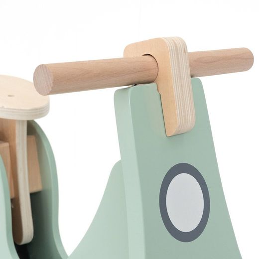 Bicicletta senza pedali Montessori, 73 x 27 x 50 cm, in legno color acquamarina | Collezione Motorbike