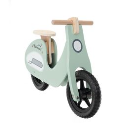 Bicicletta senza pedali Montessori, 73 x 27 x 50 cm, in legno color acquamarina | Collezione Motorbike