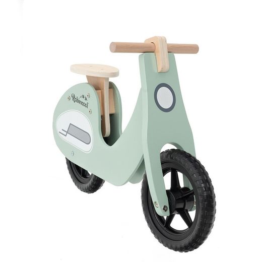 Bicicletta senza pedali Montessori, 73 x 27 x 50 cm, in legno color acquamarina | Collezione Motorbike